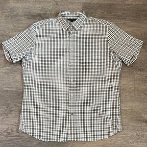 BANANA REPUBLIC Mens Short Sleeve Button Shirt, Size L Slim